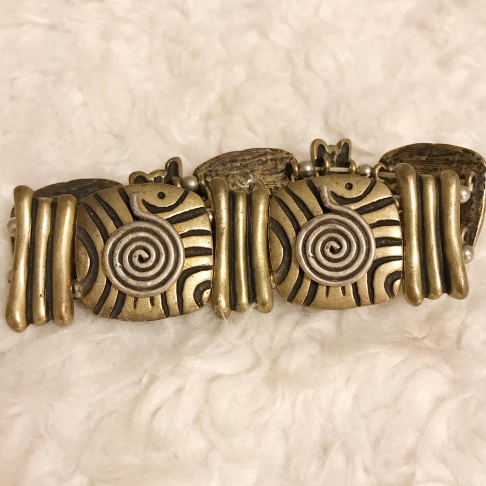 Chico’s Brassy Tone Stretch Bracelet
